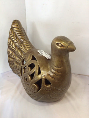Holiday Home Gold Ceramic Bird Statue