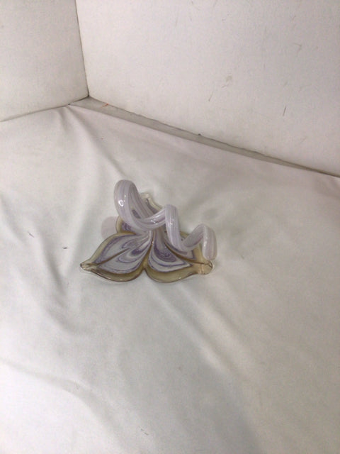 Tan Glass Flower Figurine