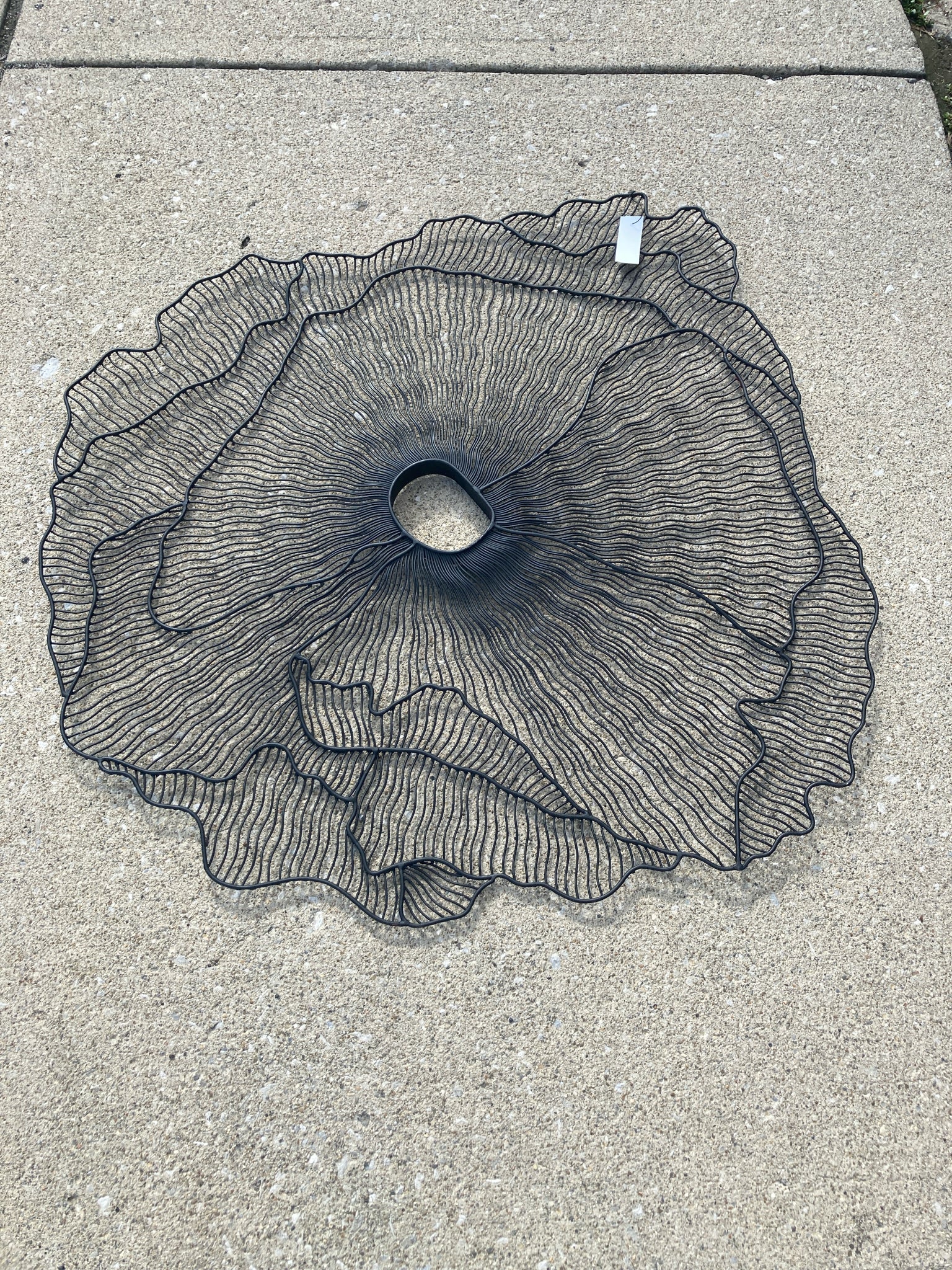 Metal Flower Black Wall Decoration Art