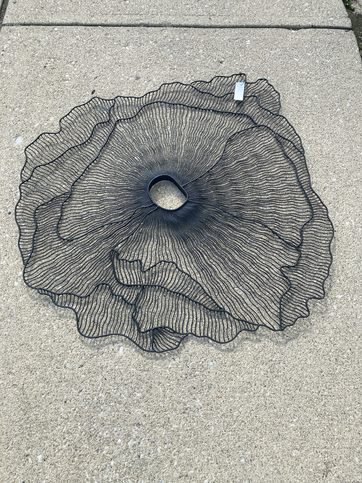 Metal Flower Black Wall Decoration Art