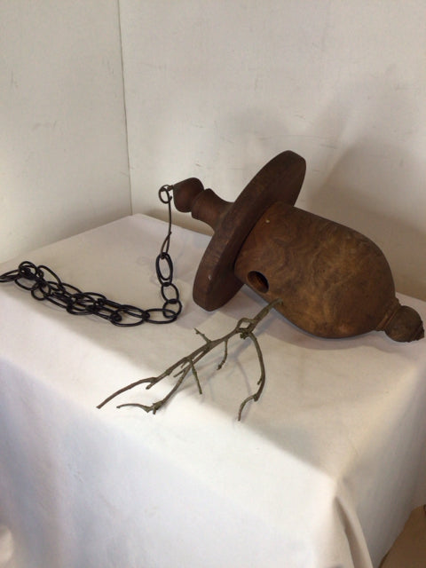 Rustic Brown Ceramic Bird House