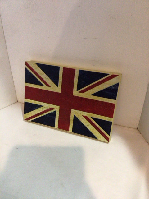 Canvas Wood Flag Red/Blue Wall Decoration Art