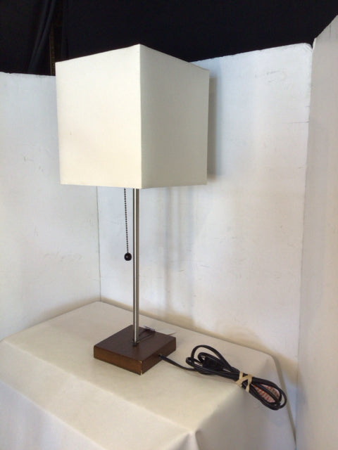Brown/Silver Metal Lamp
