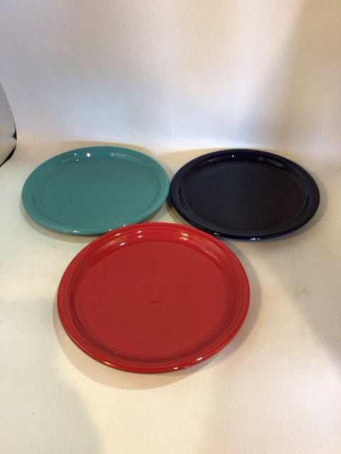 Fiestaware Vintage Multi Stoneware Set of 3 Plate Set