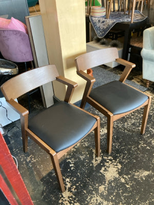 Hoft Home Modern Walnut Pair Brown Chair Set 453F9G64
