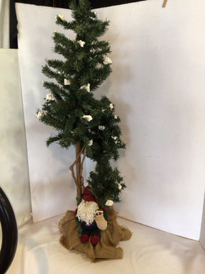 Christmas Green/White Christmas Tree Santa Holiday Item