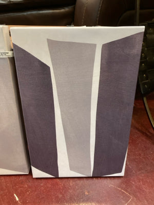 Pair Gray/White Stretch Canvas Art