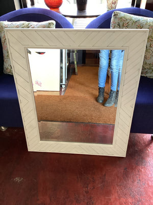 Allen + Roth White Wood Mirror