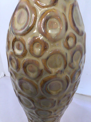 Brown/Cream Ceramic Circles Vase