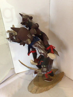 Native American Brown Wood Kachina Doll