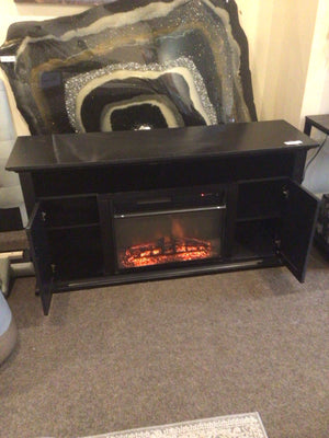 Electric Black Free Standing Fireplace