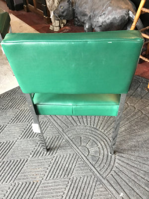 Vintage Office Metal/Vinyl Green Chair