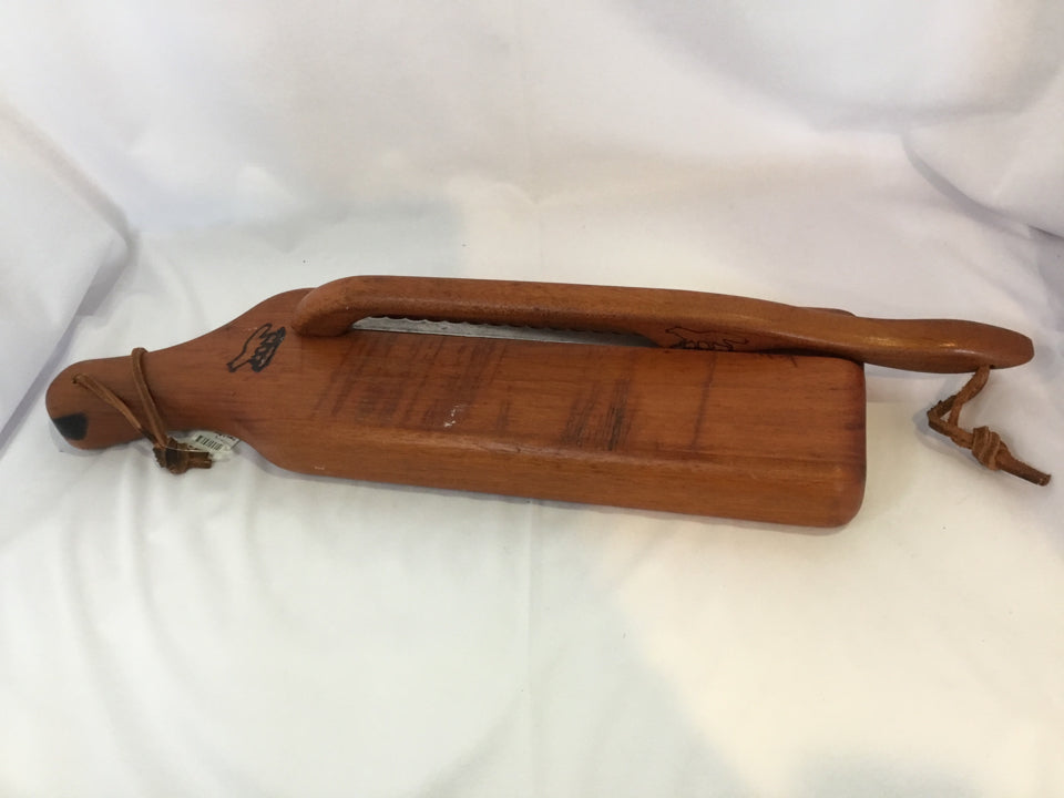 Vintage Brown Wood Bread Cutting Board