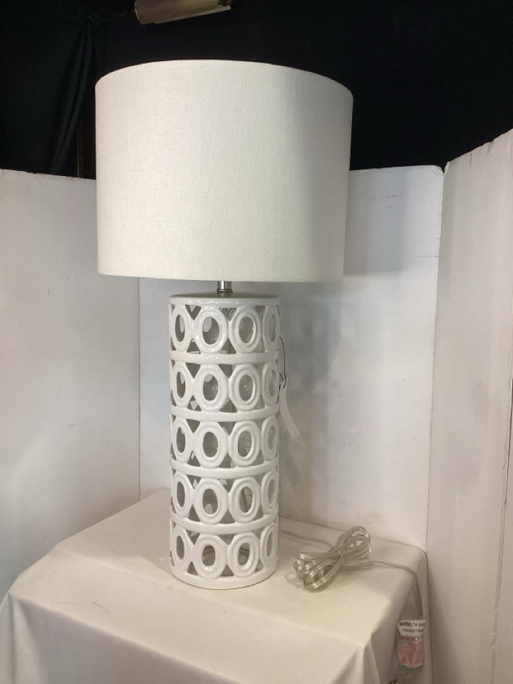 White Ceramic Cut Out Lamp