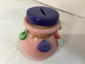 Pink/Multi Ceramic Bank