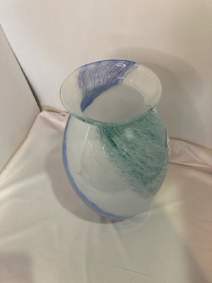 Blue/White Glass Vase