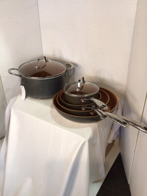 Silver/Copper 7 pieces Pot/Pan
