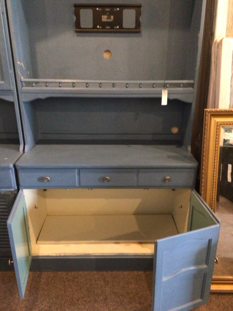 Ethan Allen Traditional Wood AS IS 2 Piece Blue Chest/Dresser