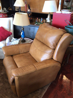 Sofa Express Recliner Leather Electric Tan Chair