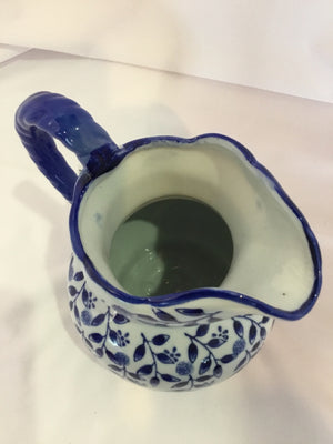 Blue/White Ceramic Pitcher