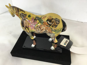 Multi-Color Horse w/Box Figurine