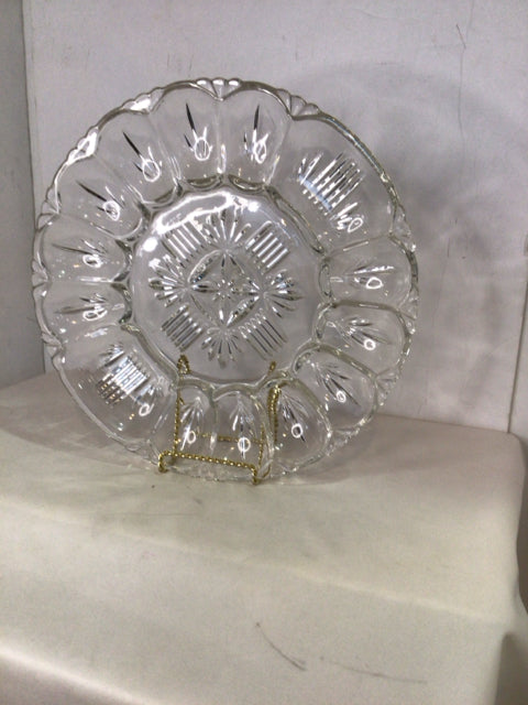 Christmas Glass Round Platter Holiday Item