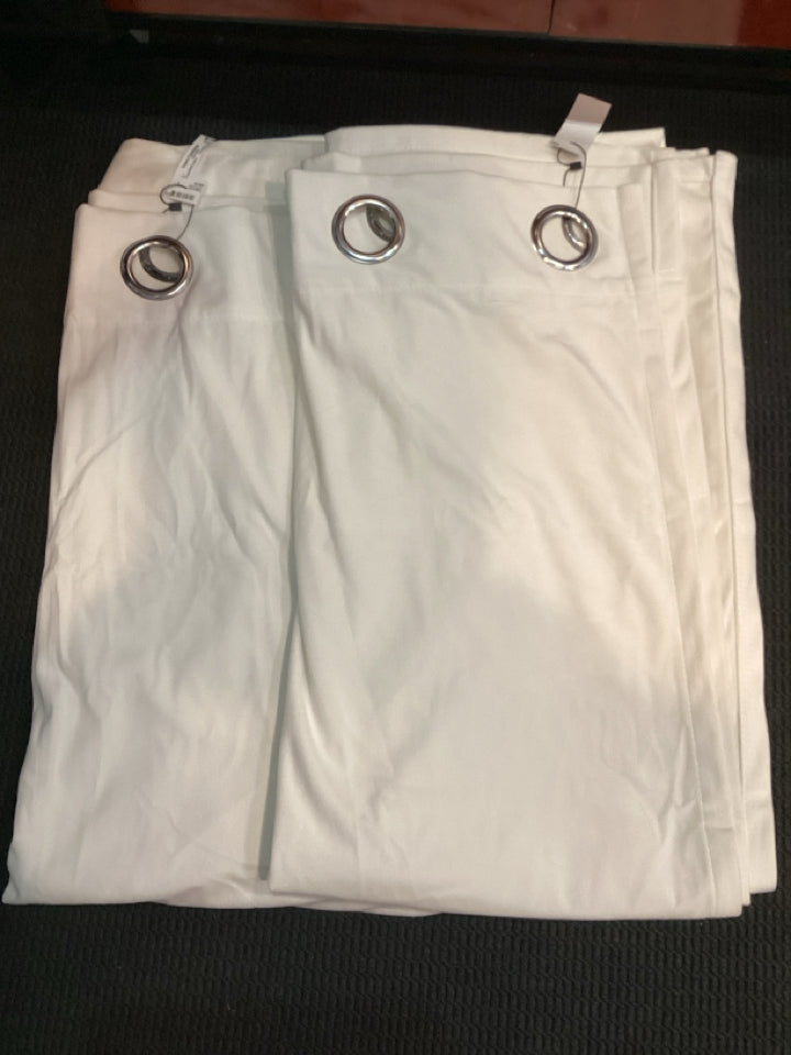 Grommet Cream Polyester Draperies/Curtains