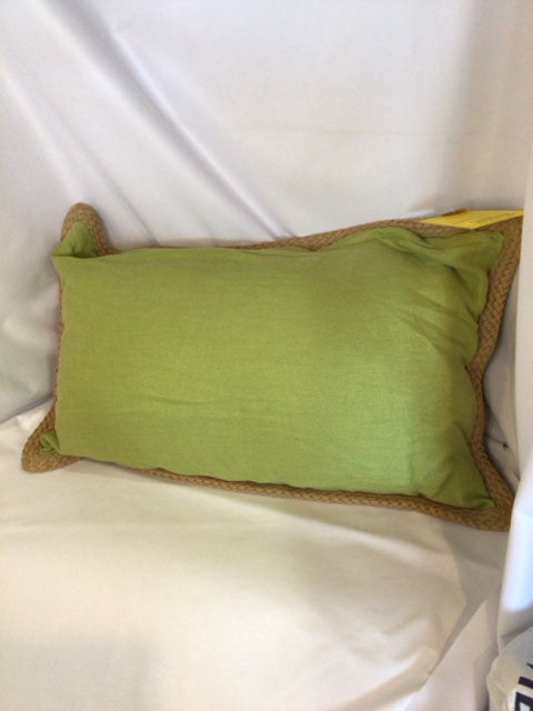 Lime Green Down Linen Pillow