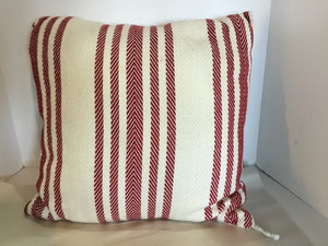 White/Red Stripe Pillow