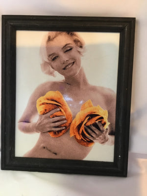 Black/White Marilyn Monroe Framed Art