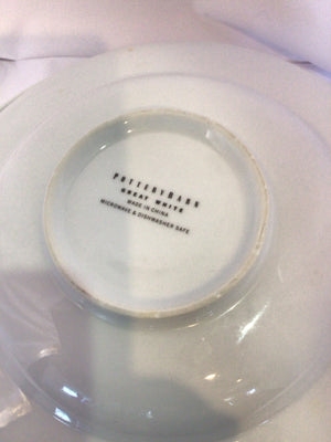 Pottery Barn Set of 4 Off White China Salad Bowls Dinnerware