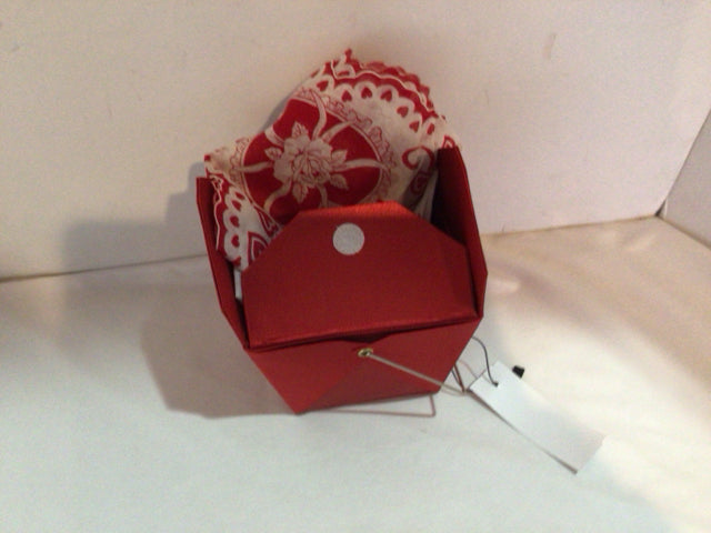 Red Satin Box 3 piece Misc