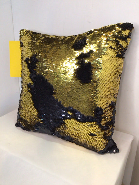 Gold/Black Sequins Pillow