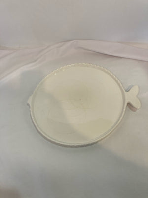 Mudpie Serving White Ceramic Fish Dish