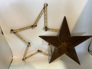 Vintage 2 Piece Star As Is Rust Wall Decoration