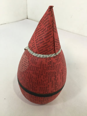 Box Red Papermache Santa Holiday Item