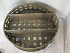 Gray Wood Round Shelf