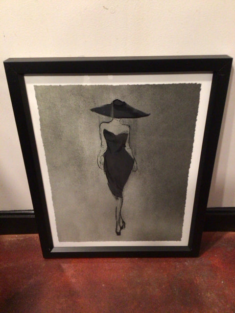 Black/White Lady Framed Art