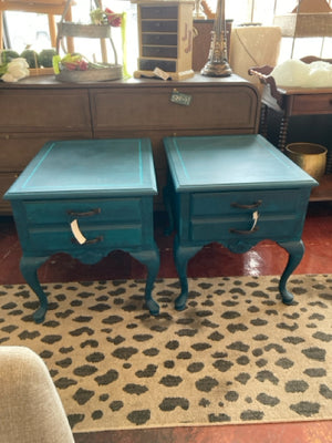 Original Pair Pair Drawer Aqua Table