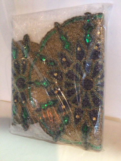 Silver/Multi Beaded Table Runner