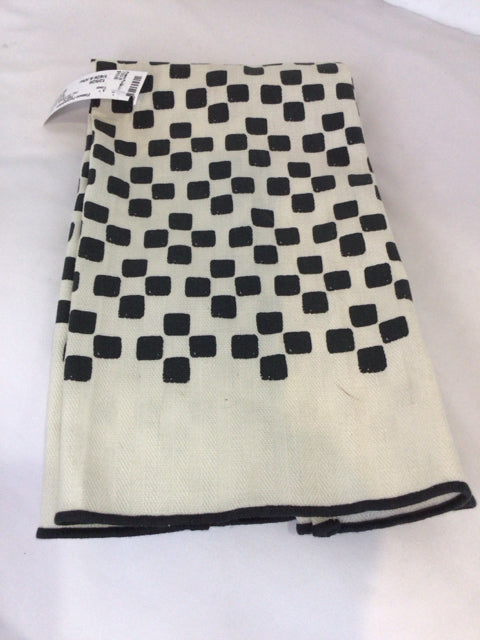 Pair Black/White Hand Towel Towel