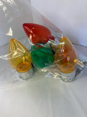 Solar Multi-Color Plastic Lights Set of 6 Holiday Item