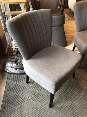 Gold Sparrow Pair Tweed Armless Gray Chair