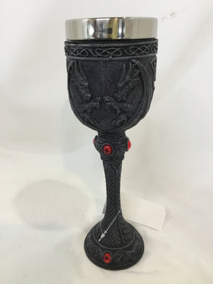 Goblet Charcoal Resin Dragon Holiday Item