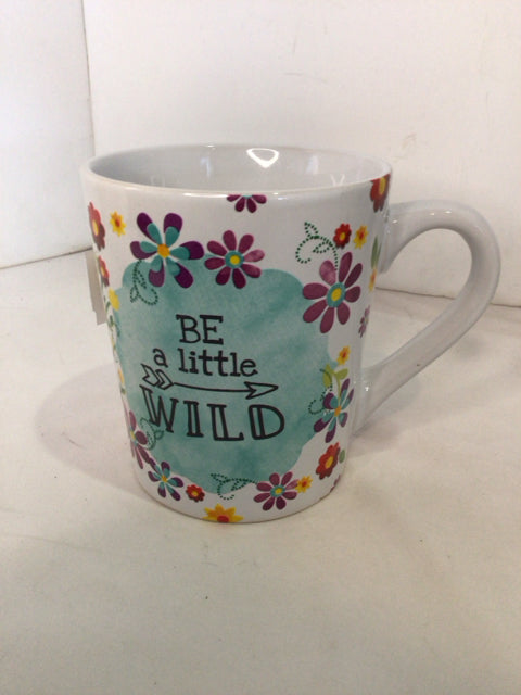 Multi Ceramic Flower Mug