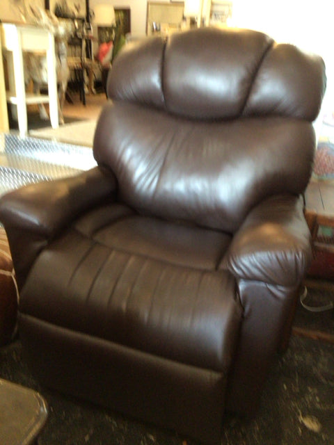Electric Faux Leather Brown Recliner