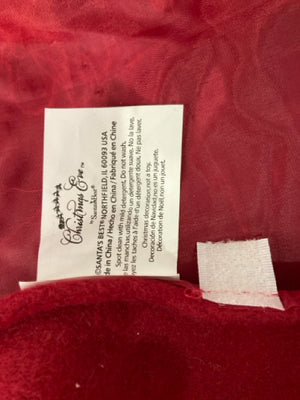 Tree Skirt Burgundy Felt Tree Gift Box Holiday Item