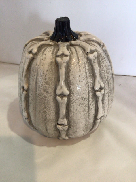 White Resin Pumpkin Holiday Item