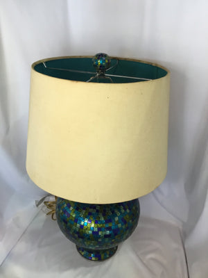 PIER 1 Blue/Green Mosaic Lamp