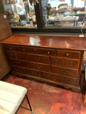 Wood 11 Drawers Brown Dresser/Chest